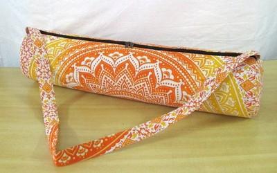 Indian Multi Ombre Yoga Mat Carrier Bag Mandala Large Shoulder Strap