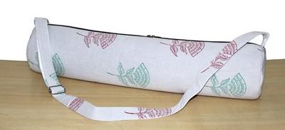 Indian White Flower Yoga Mat Carrier Bag Mandala Large Shoulder Strap