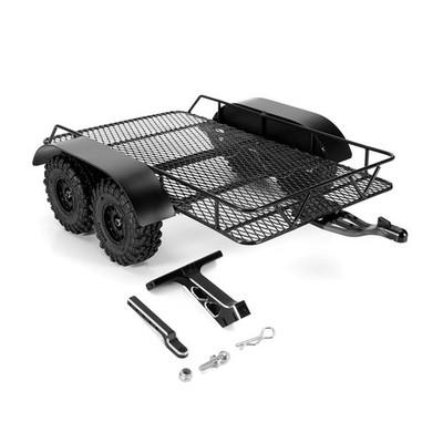 INJORA Metal Hitch Mount Trailer for Axial SCX24 Upgrade 1/24 RC Crawler Small