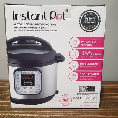 Instant Pot 7 in 1 Electric Pressure Cooker Black Silver New Open Box