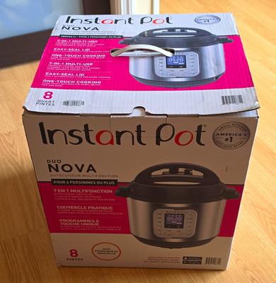 Instant Pot Duo Nova 8 Qt Electric Pressure Cooker 7-in-1 Multi-Cooker - New!