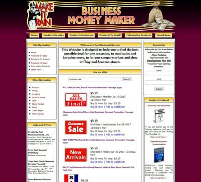 INTERNET STORE WEBSITE BUSINESS FOR SALE - WORK AT HOME MAKE MONEY