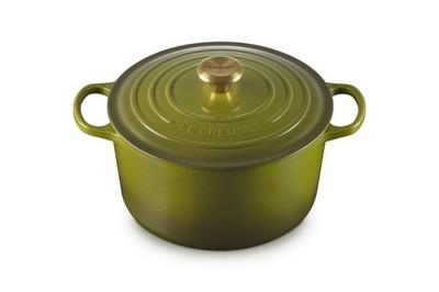 Iron Cast Deep Round Dutch Oven 6.5qt Olive Le Creuset Enameled Signature