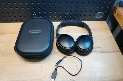(J) Bose QuietComfort 35 QC35 Series I Wireless Headphones Black with Hard Case