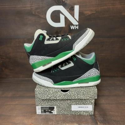 Jordan 3 Retro Pine Green (Moderately Worn Pre-Owned) Size 11