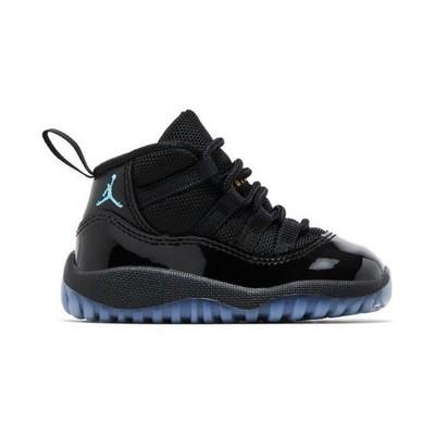 Jordan Air Jordan 11 Gamma Mid Top Sneaker Kids US 4 Black/Blue Lace Up