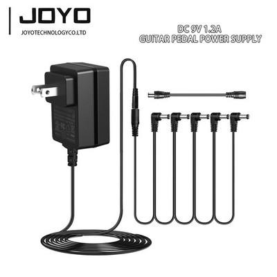 JOYO DC 9V Guitar Pedal Power Supply (1.2A) AC with 4 Pedal Cables (8.8 FT)