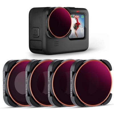 K&F CONCEPT ND/PL Lens Filter Kit for GoPro Hero 13/12/11/10/9 | 4 Pack ND8/P...