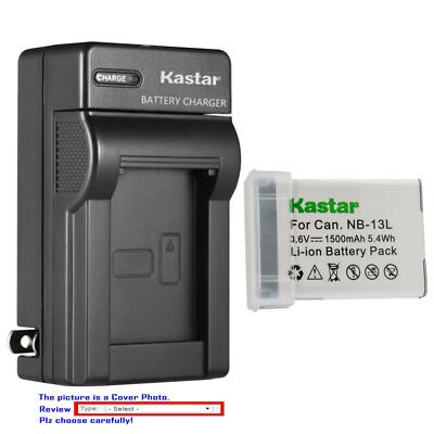 Kastar Battery AC Wall Charger for Canon NB-13L CB-2LH & Canon PowerShot G7 X