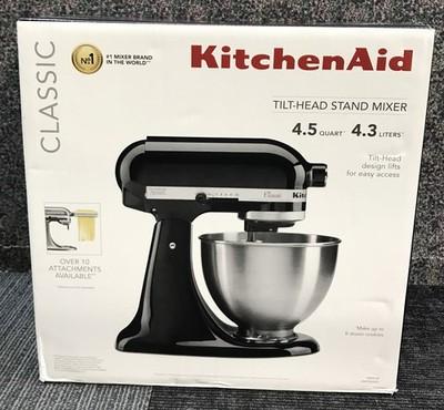 KitchenAid 10x Speed 4.5 Quart 4.3L Bowl Lift Tilt-Head Stand Mixer (Black)