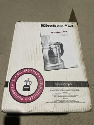 KitchenAid 7 Cup 3 Speed Food Processor and Veggie Chopper, Silver REFURBISHED