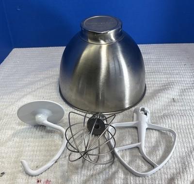 KITCHENAID ACCESSORIES Bowl. Whisk. Beater. Dough Hook 4 Piece Set.