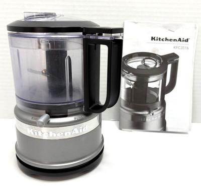 KITCHENAID KFC3516QC 3.5 Cup Food Chopper--Grey w/Paperwork--Tested
