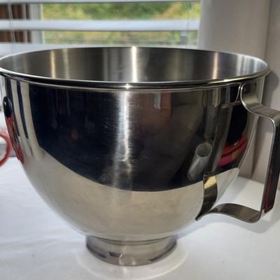 KitchenAid Mixer K45 4.5 Quart Stainless Mixing Bowl w/Handle Twist On Base