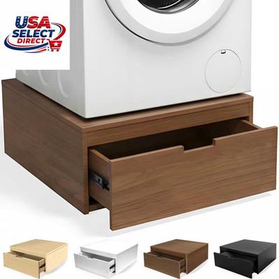Laundry Pedestal with Storage Drawer, Heavy Duty Washer Dryer Riser