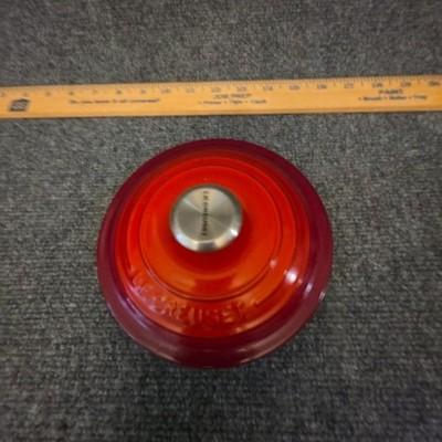 Le Creuset 18 Round Lid Stainless Knob Flame Orange Enamel Cast Iron France