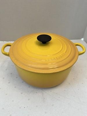 Le Creuset 5.5QT Round Dutch Oven #26 Nectar (Yellow) Cast Iron Made in France