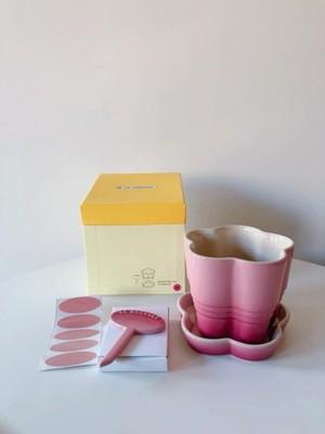 Le Creuset Flower Herb Planter With Tray Rose Quartz RARE