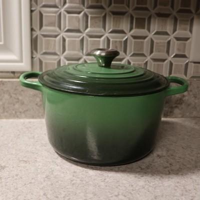 Le Creuset Green 5.5qt #24 Cast Iron Dutch Oven Round France