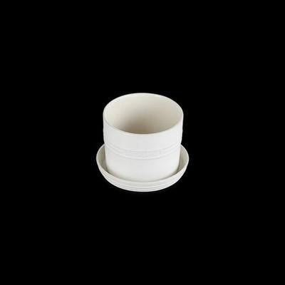 Le Creuset Herb Planter with Tray Cotton Matte White 5" 14cm - NEW