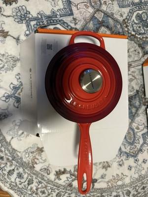 Le Creuset Signature Cast Iron Enamel Saucepan 1.75 qt Red w/ Lid