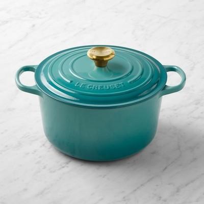 Le Creuset Signature Deep Round Dutch Oven Enameled Cast Iron 6.5-Qt, Riviera