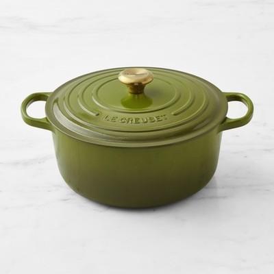 Le Creuset Signature Enameled Cast Iron Dutch Oven 7.25 Qt Round Olive