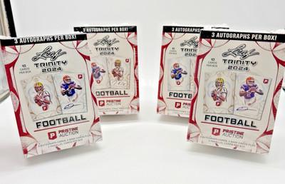 Leaf Trinity 2024 Football Trading Card Boxes, 4 Boxes, 3 Autographs Per Box 🏈