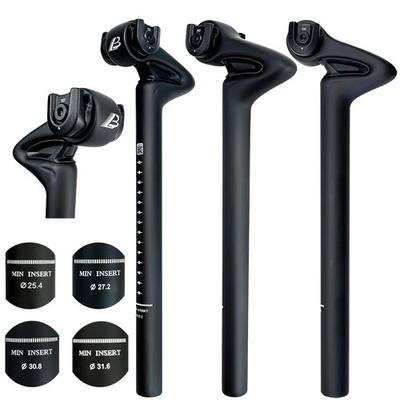 Light Weight MTB Road Bike Seat Post Carbon Shock Absorption Offset 25mm