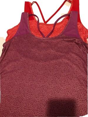 Lot Of 2 Columbia Sportswear Co Womens Tank Top Sz S(chest-18.5)Orange/PurpleNWT