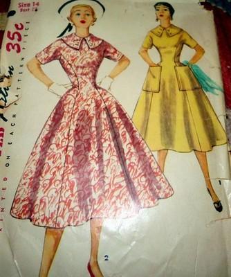 *LOVELY VTG 1950s DRESS Sewing Pattern 14/32