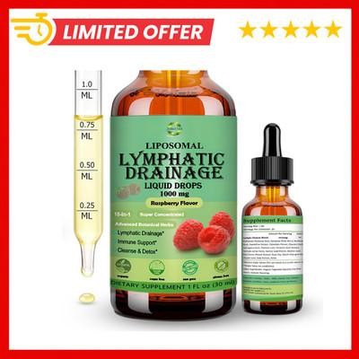 Lymphatic Drainage Drops, 18-in-1 Herbal Lymph System Support w. Echinacea Elder