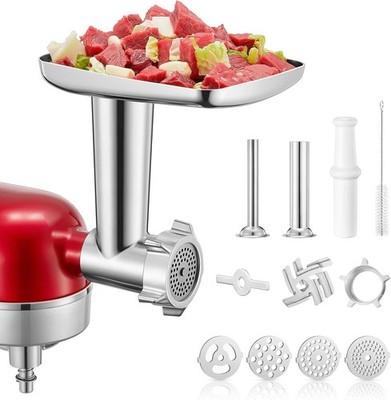 Meat Grinder Attachment for KitchenAid Stand Mixer, 15PCS Stainless Steel