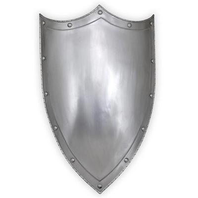 Medieval 20G Steel Shield Polished Finish Renaissance Faire LARP Armor Prop