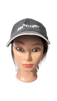 Men's Mercury Marine Black/White Hat Cap Boating Marine ONE SIZE Strap Back