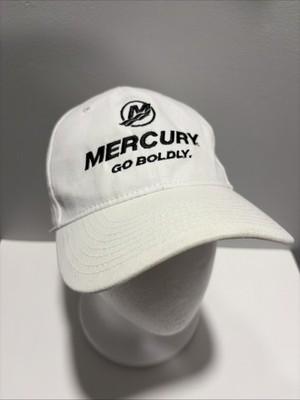 Mercury LOGO Go Boldly White Baseball Hat Marine Motors Adjustable Fishing Cap