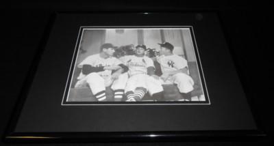 Mickey Mantle Ted Williams Stan Musial Framed 11x14 Photo Display