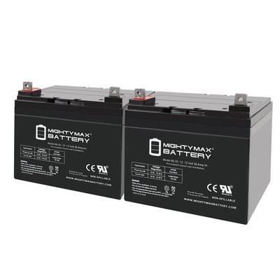 Mighty Max 12V 35A Merits Products P170 HD Power Wheelchair Battery - 2 Pack