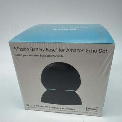 Mission Battery Base For Amazon Echo DOT (4th Gen) - MC95B BLACK - NEW SEALED