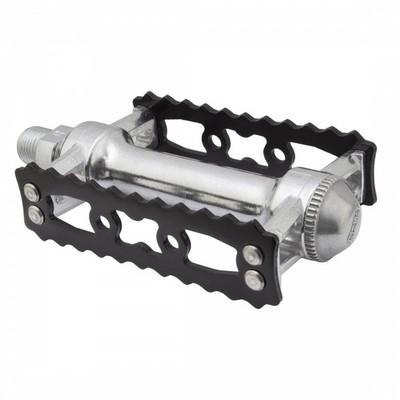MKS Sylvan Touring Cage Platform Pedals 9/16" Light Aluminum Body Black/Silver