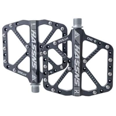 MTB Bike Pedals Flat Platform Aluminium Alloy 9/16 Inch Dual Bearing