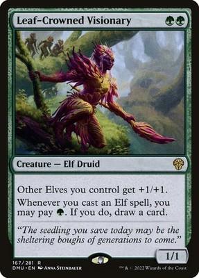 MTG Magic the Gathering Leaf-Crowned Visionary (167/552) Dominaria United LP
