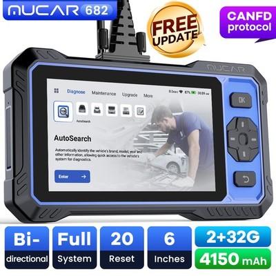 MUCAR 682 OBD2 Scanner All System Tool CANFD & FCA AI Diagnostic Bidirectional