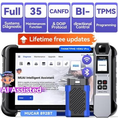 Mucar 892BT OBD2 Scanner AI assisted Diagnostic + THINKTPMS VENU iPRO TPMS Tool