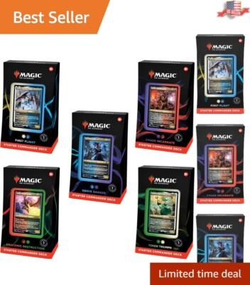 Multicoloured Commander Deck Bundle - Magic: The Gathering Complete Starter Set