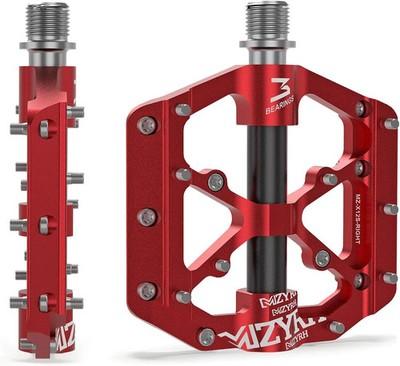 MZYRH Road/Mountain Bike Pedals,Lightweight 3 Bearings Bicycle Pedals,9/16" Alum