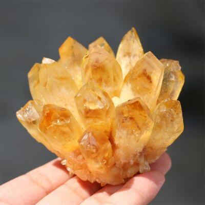 Natural 200-800g+ Citrine Cluster, Quartz Crystal Cluster, Specimen Healing 1PC