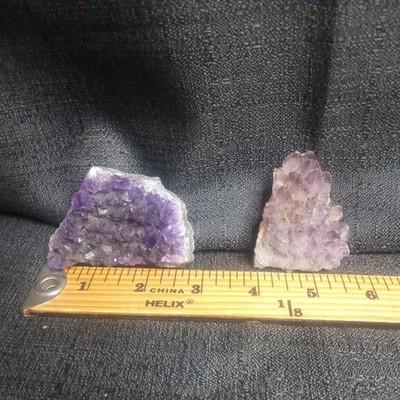 Natural Amethyst Cluster Purple Crystal Stone Healing Mineral Home Decor Set