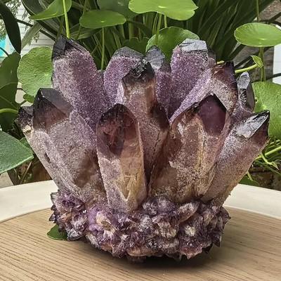 Natural Amethyst Cluster Quartz Crystal Reiki Healing Stone Home Decor Mineral