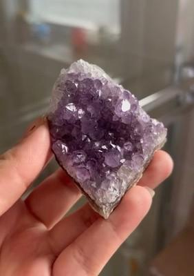 Natural Amethyst Crystal Cluster Specimen Purple Mineral Healing Stone Decor